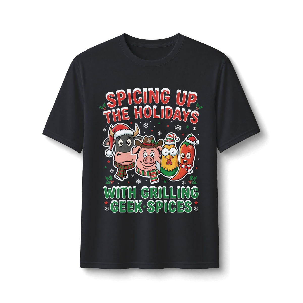 Holiday Grilling Tee — “Spicing Up the Holidays with Grilling Geek Spices”