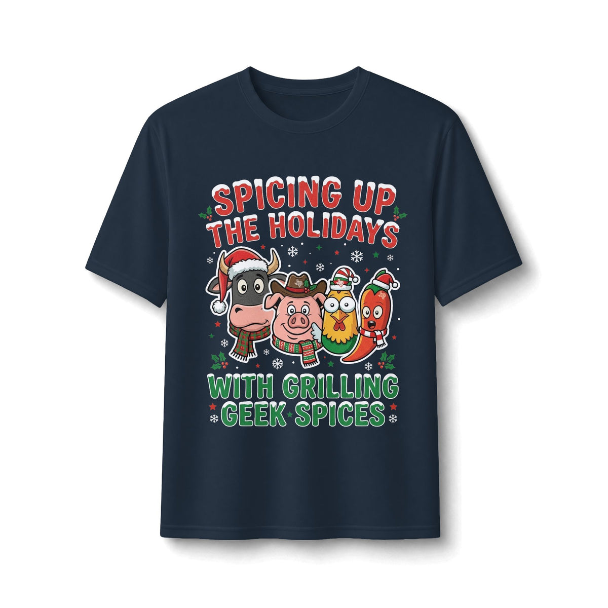 Holiday Grilling Tee — “Spicing Up the Holidays with Grilling Geek Spices”