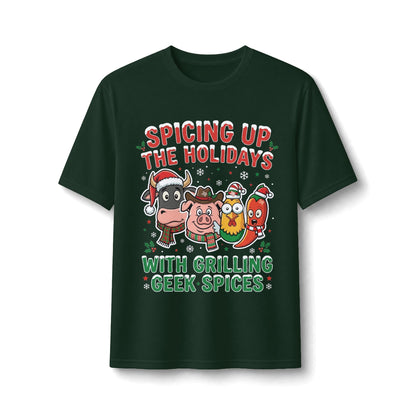 Holiday Grilling Tee — “Spicing Up the Holidays with Grilling Geek Spices”